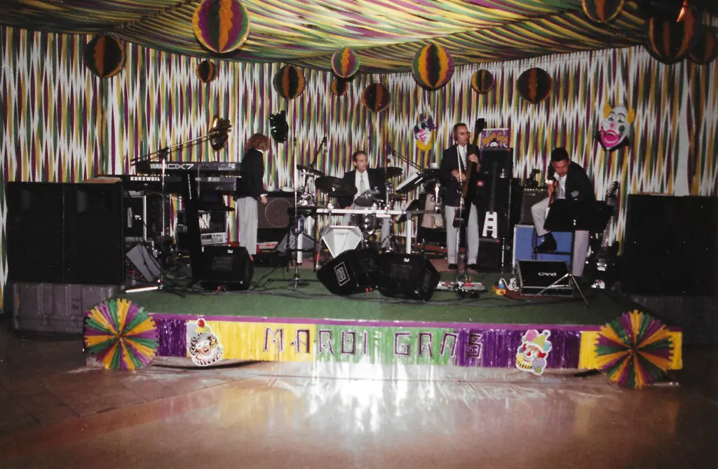 1990 Independence Day Ball, Det 421 - Alice Springs - Mardi Gras Theme - Members of the Air Force Band brought in for the event