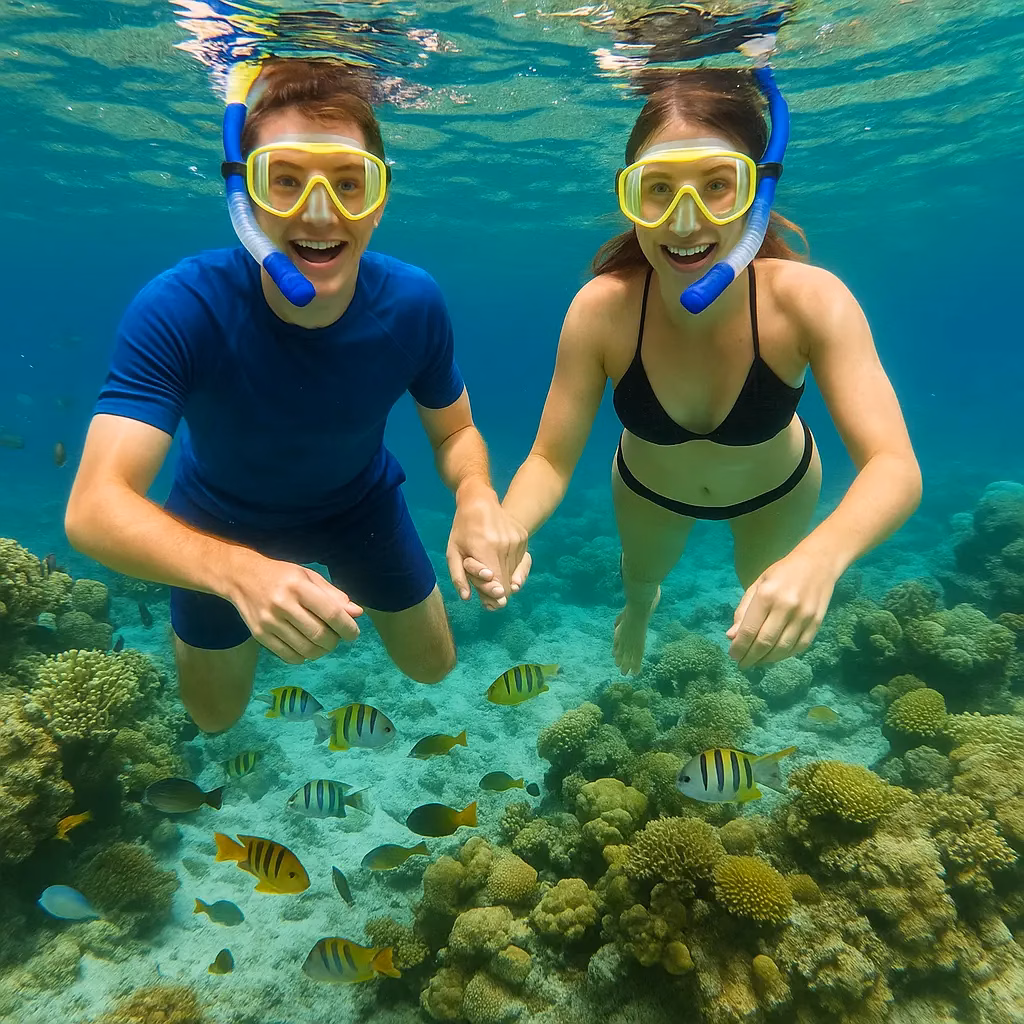 Snorkeling rookies in Panglao pretending they’re marine biologists, nailing the look, though.