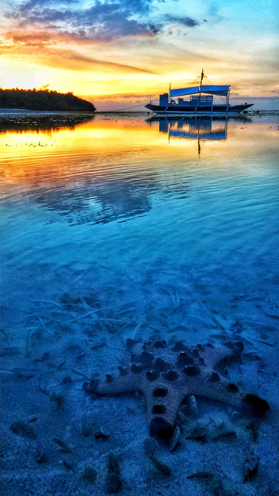 Sunrise over the water at Camotes Island