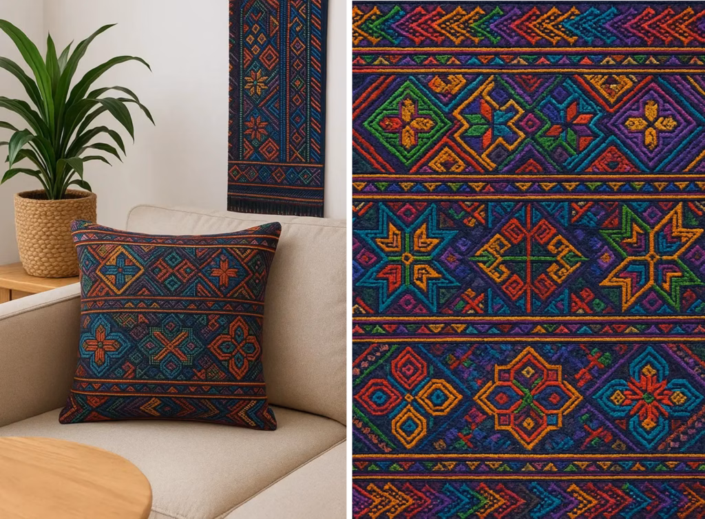 Yakan textile designs styled for home decor