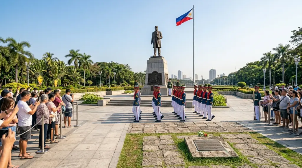 Changing of the guards ceremony at Rizal Monument, Rizal Park, Manila, Philippines