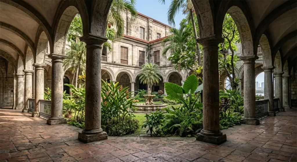 Museo de San Agustín cloister courtyard arched arcade Manila, Philippines