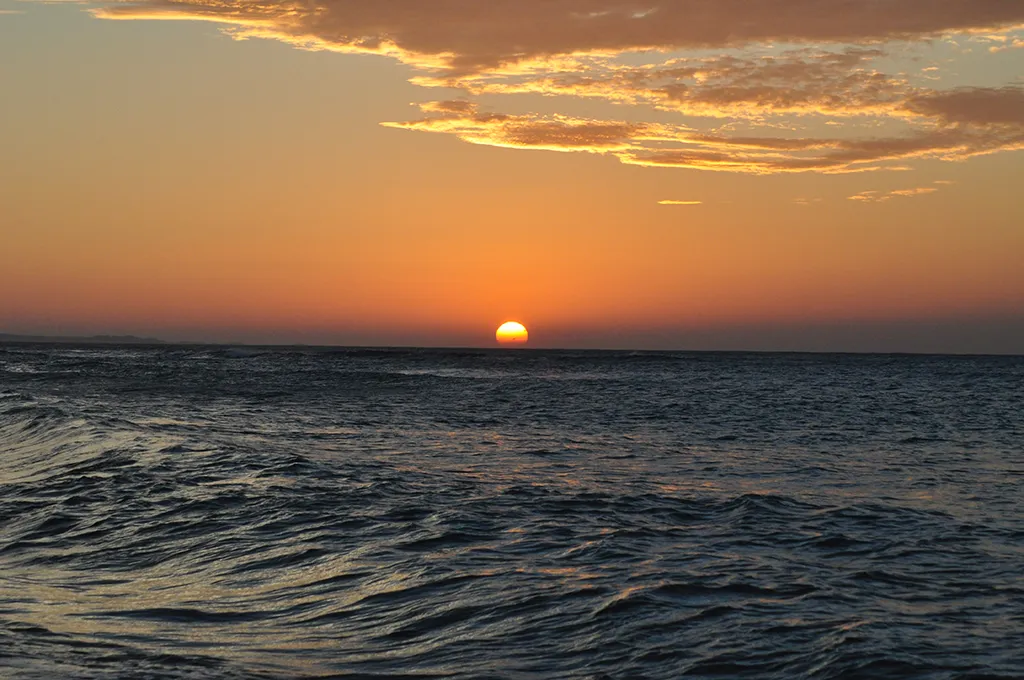 Sunset from the shore in Pagudpod