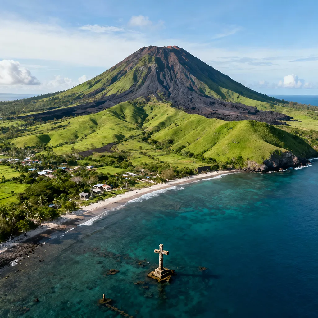 Camiguin, the “Island Born of Fire,” where volcanoes meet tranquil seas.