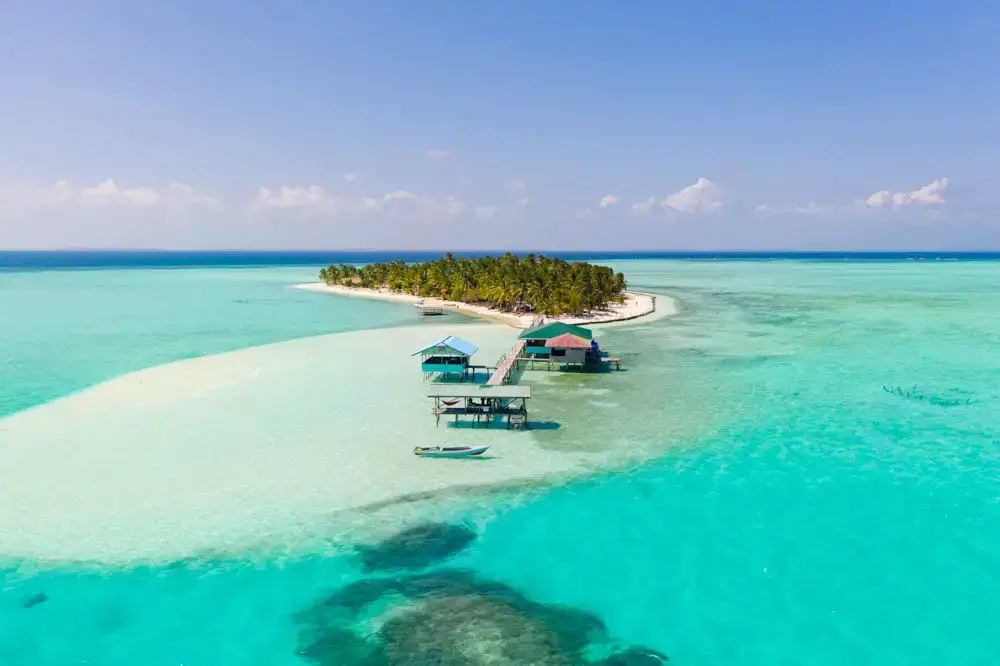 drone shot of onuk island in balabac