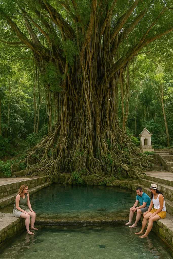 Ancient balete tree in Siquijor with spring and foot spa.