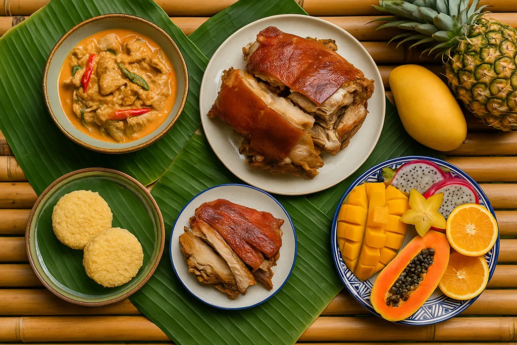 A small feast of of some of the best food that the Philippines has to offer