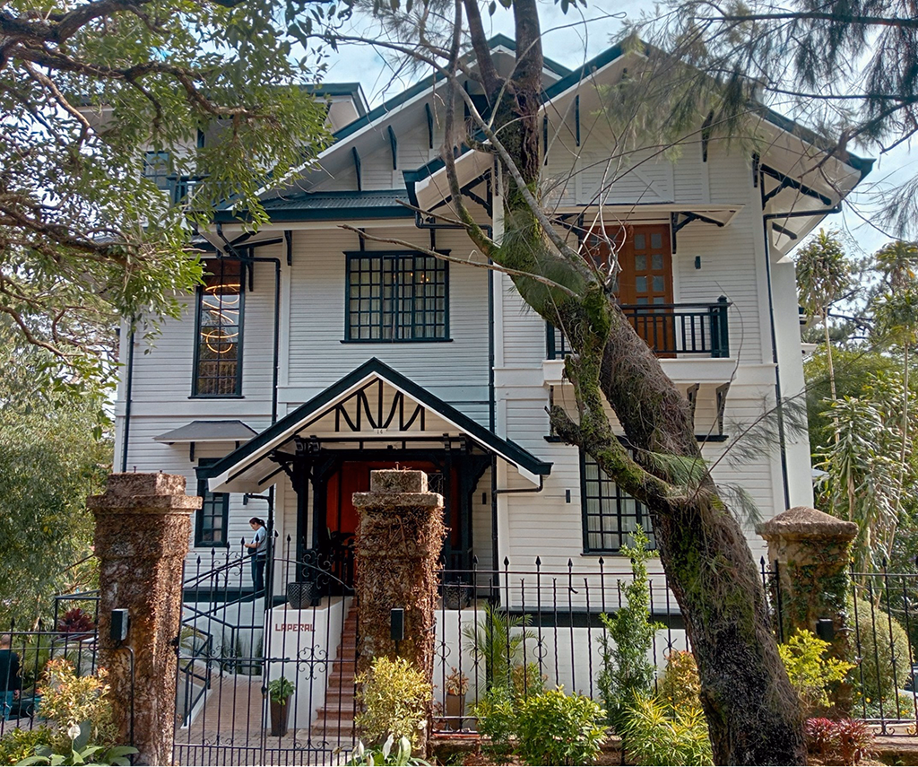 Laperal White House exterior, an American colonial building in Baguio City Philippines