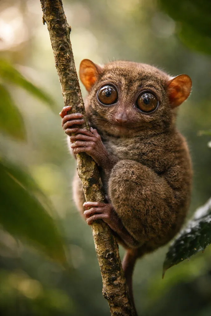 Philippine tarsier close up big eyes wildlife photography Bohol conservation Philippines