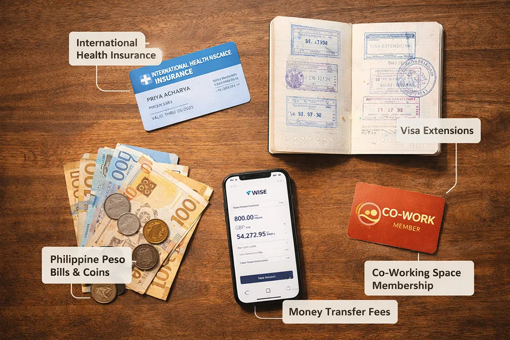 Hidden costs of living as digital nomad in Philippines - insurance visa coworking