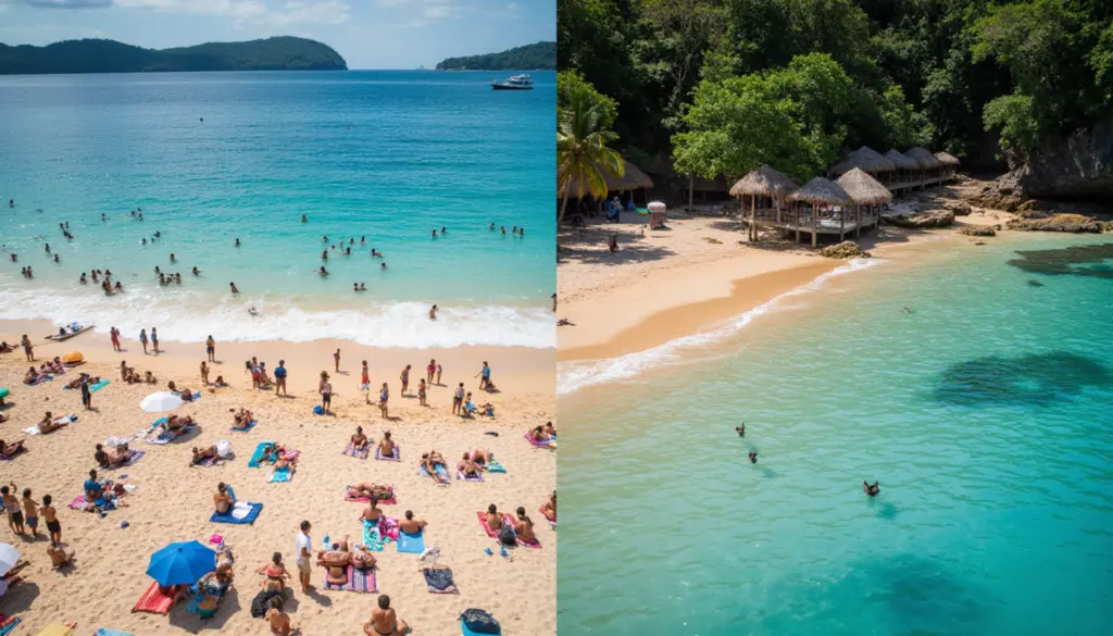 Tourist beach versus secret beach Philippines comparison discovery mindset