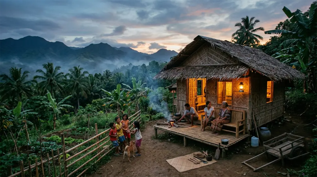 Traditional Filipino home in rural Samar showing authentic local hospitality experience
