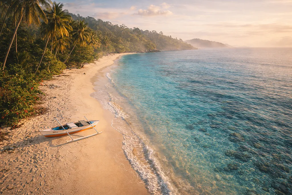 Siquijor Island, Philippines, a hidden gem, secluded beach, pristine white sand, off the beaten path.