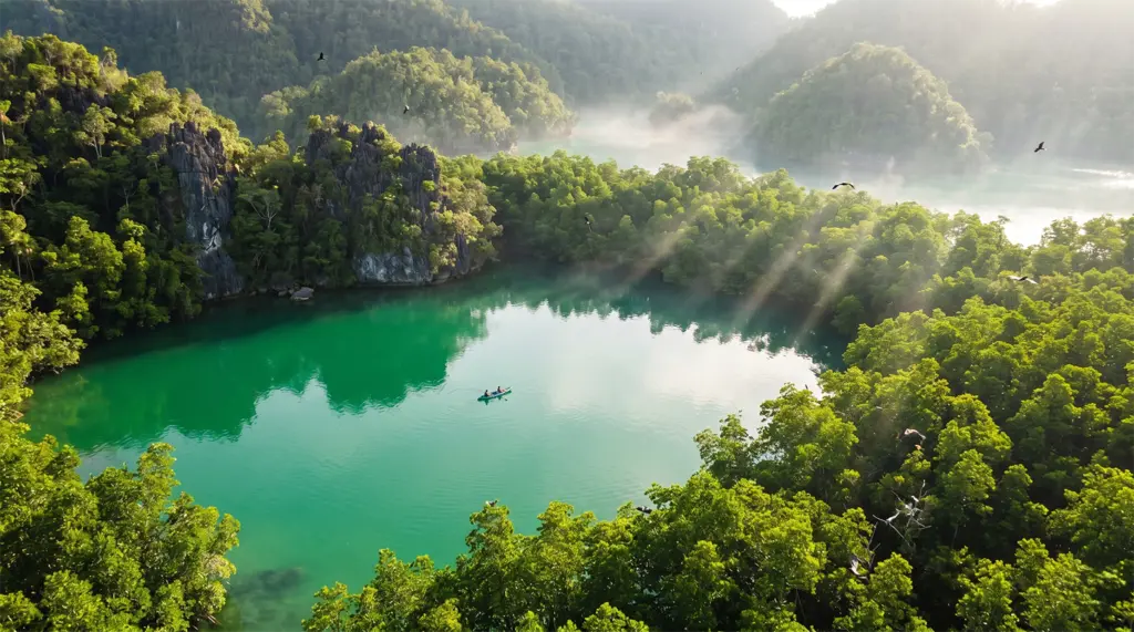 Sugba Lagoon, emerald green water, kayak, paddleboard, mangrove, Del Carmen, Siargao, Philippines