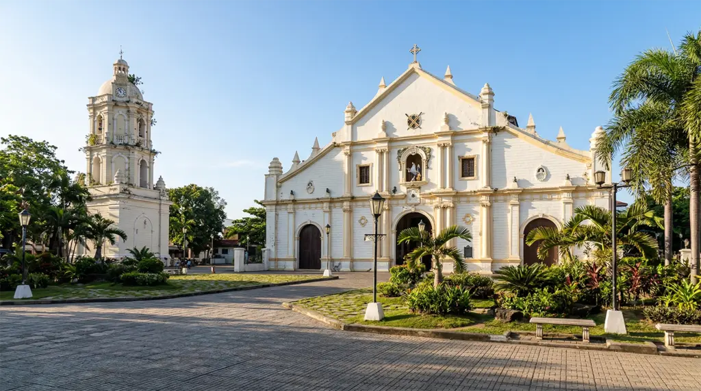 St. Paul's Metropolitan Cathedral Vigan City Philippines baroque facade bell tower Plaza Salcedo