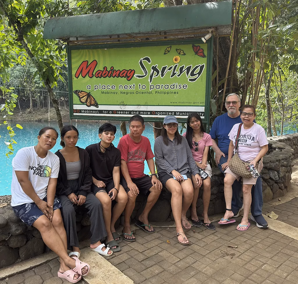 Me and my family at the Mabinay Spring in 2025.